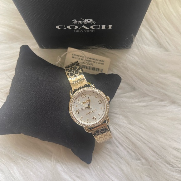 Coach Delancey Gold Tone Stainless St. Swarovski Crystal Women's Watch - Picture 5 of 5